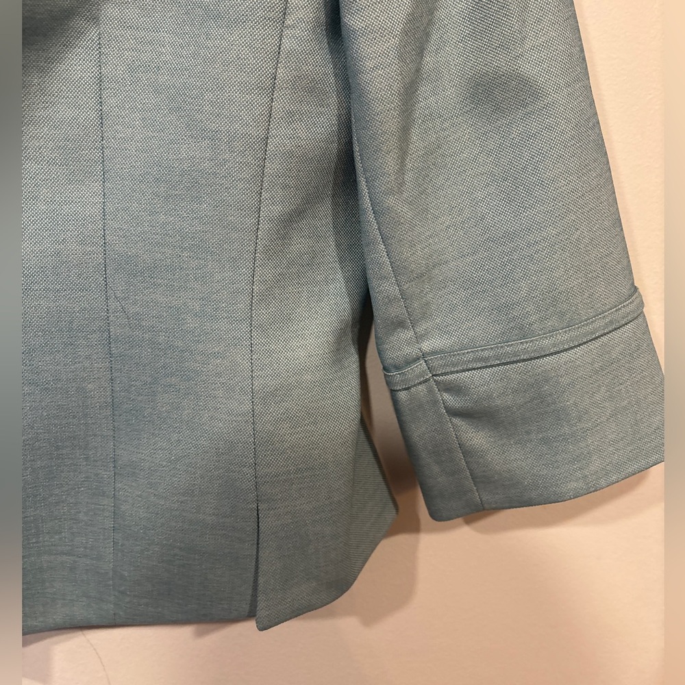 Kasper Blue Women's Skirt and Blazer Suit Set - Picture 7 of 10